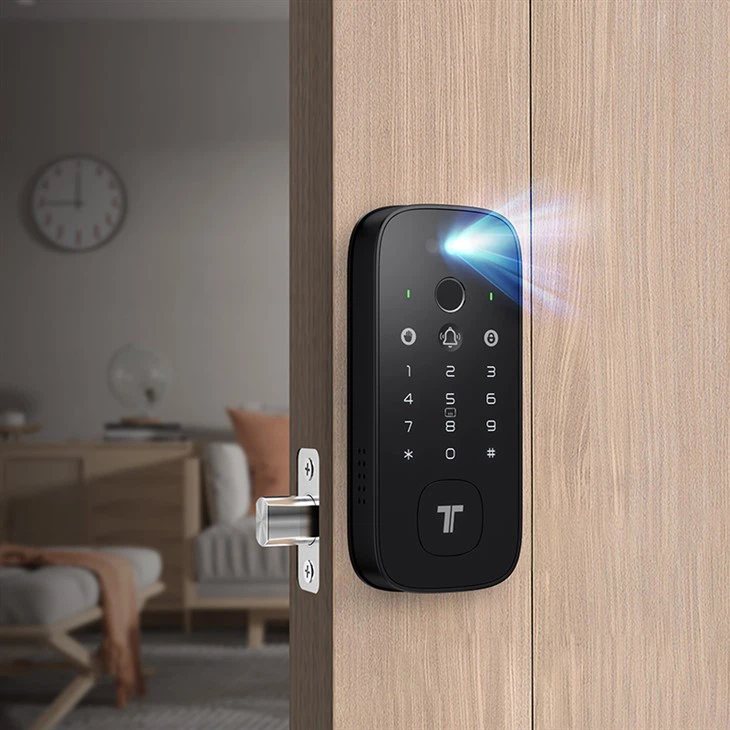 Kunci pintu digital muka 3D